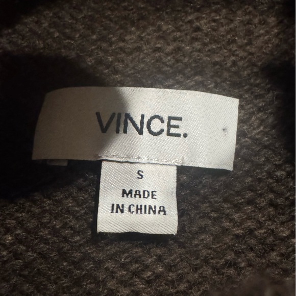 VINCE Wool Yak Blend Turtleneck Stretch Sweater Chocolate Brown Size Small - Picture 7 of 12